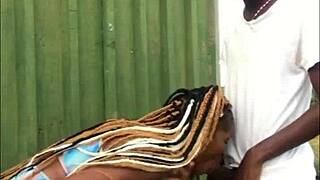 Watch This Ebony Couple's Intense Bent Over Big Ass Pounding and Creampie Compilation