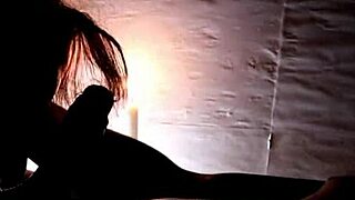 candlelight romantic deepthroat blowjob party ends in hot facial cumshot explosion!