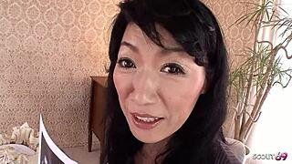 i quiver watching her saggy tits shake in uncensored japanese gilf vibro orgasm