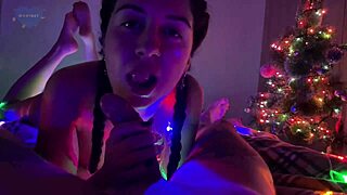 stepsister strokes cock then delivers epic head