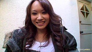 innocent asian pickup bends over for stranger's deep pounding