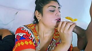 mature colombian milf bbw gives stepson epic big tits blowjob pov