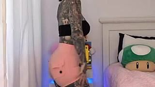 melody radford tries gym tights... big tits bimbo haul tease