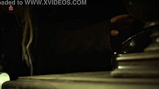 bound slut faces erotic halloween monster in house of madness