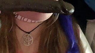 Kandy Kane's fat tits deepthroat blowjob slurp! 🍆💦