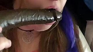 Kandy Kane's fat tits deepthroat blowjob slurp! 🍆💦