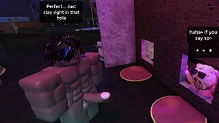 roblox pawg hits the club dancing then cheats with huge cock at gloryhole