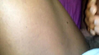 Guy strokes his thick black cock until explosive cumshot in pov