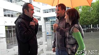 Boyfriend trades sweet 18yo girlfriend for rough homemade fucking