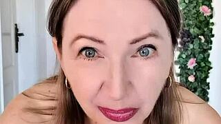 whoa horny granny stuffs bbc dildo in her hungry cunt for tittyfuck!