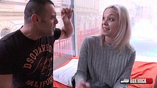 Julia parker stuffs dildo up ass as masseur pounds pussy outdoors