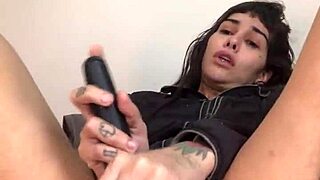 french cutie stuffs huge dildos in ass squirts wet pussy private show ughh 💦🍑