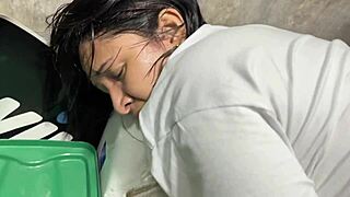 stepson's huge cock stretches my ass in homemade anal