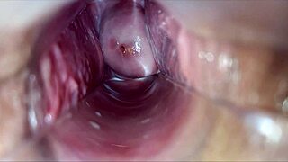 vagina throbs with intense pulsating orgasm close up