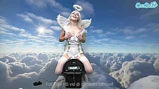 Wow Ava Sinclaire's heavenly body rides sybian machine wild 😍🔥💦