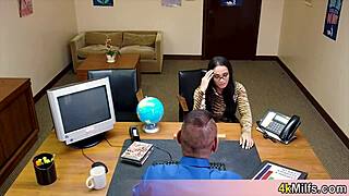 Geeky Asian Secretary Sucks Cock Like Pro For That Big Promotion!