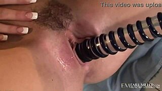 Riley shy's pussy craves that long glass dildo shoved deep in high heels!