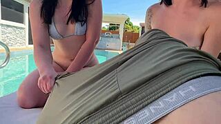 What if lesbian stepsisters vacation turns into taboo creampie threesome holiday?