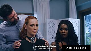 adult time's siri dahl rims ana foxxx while ridin' hubby's cock in rough 3way