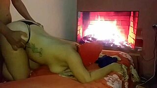 check out this horny colombian teen's homemade big cock ride