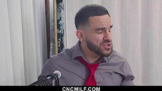 Boss Drops To Her Knees And Joins The Threesome Fun With New Assistant!