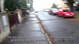 euro pickup couple fucks hard indoor after public tease 😈🍆💦