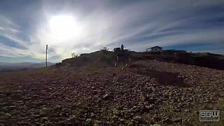 Couple Caught in Outdoor Cave: Public Blowjob Turns Hardcore Cumshot