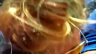 Blonde amateur cheats with stranger bends over for public doggy deepthroat facial cumshot