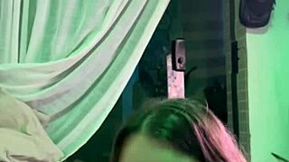 cute homemade latina neighbor milf cunhada gets oiled creampie from big cock next door