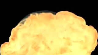 big ass bounces then gets cumshot in doggy