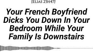 your french boyfriend sneaks upstairs for teasing creampie pounding