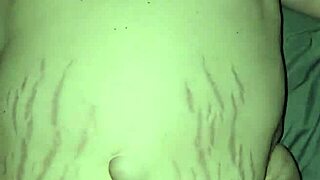 bbw preggo cougar takes deep creampie tit bounce orgasm