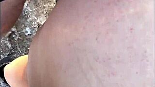 Bbw Milf's Hairy Pussy Pounded Outdoors Doggystyle