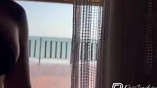 horny brunette wakes boyfriend for creampie pussy breakfast he loves her creamy hole