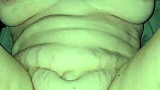 bbw preggo cougar takes deep creampie tit bounce orgasm