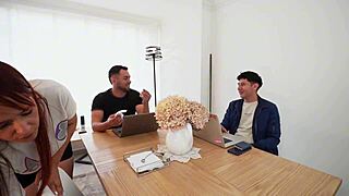 bribing mute maid for hot threesome while stepmom sleeps upstairs 😈💦🔥