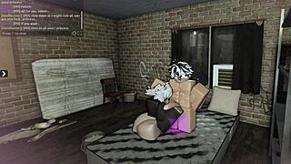 2 roblox sluts 😈 take daddy's thick cock deep 👅