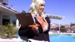 Big Tits Blonde Milf Sucks Monster Cock to Cumshot