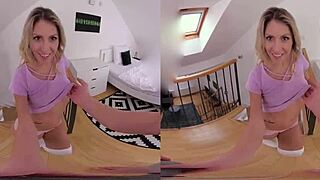 Czech Blonde Voyeur Fingers Gapes Rides Lover POV Hardcore!
