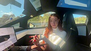 Best friends girlfriend rosie rider loses virginity in creamy car ride