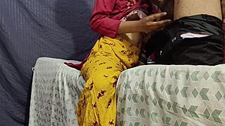 the indian aunty meets a young boy who ends up fucking her hard