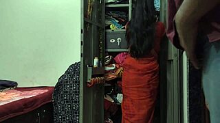 maid cleaning closet when owner fucks her hard