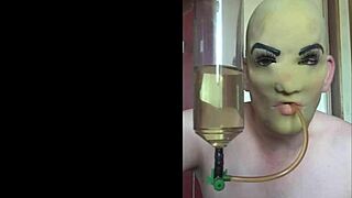 bisexual masked piss lover BEGS for your hot swallow humiliation closeup