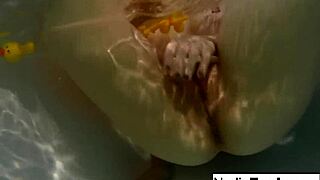 sexy nadia masturbates hardcore in bath with big tits out