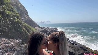 brazilian latinas licking pussies on rio nudist beach squirting hard