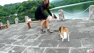 slutty japanese kai miharu takes huge loads outdoors eagerly