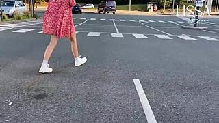 hey, watch this hot latina flash and rub on bus?