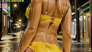 blonde in leather boots bends over for doggystyle street fuck