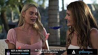 adria rae and emma hix finger lick scissor outdoors passionately