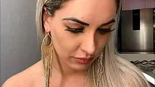 hot blonde big tits big ass tempts with curves